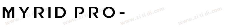 Myrid pro字体转换
